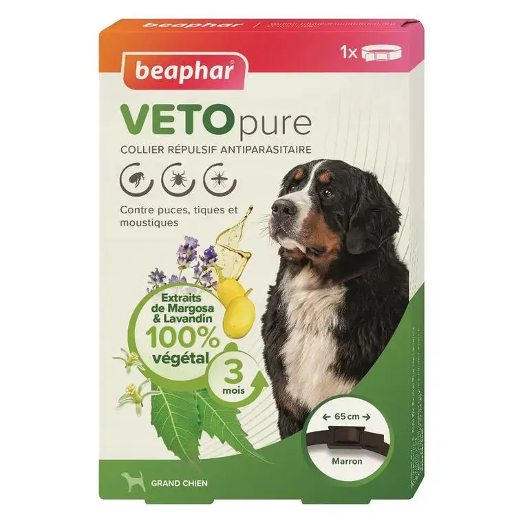 Collier insectifuge pour le grand chien coloris marron VETOpure Beaphar – 65 cm Nouvel Arrivage