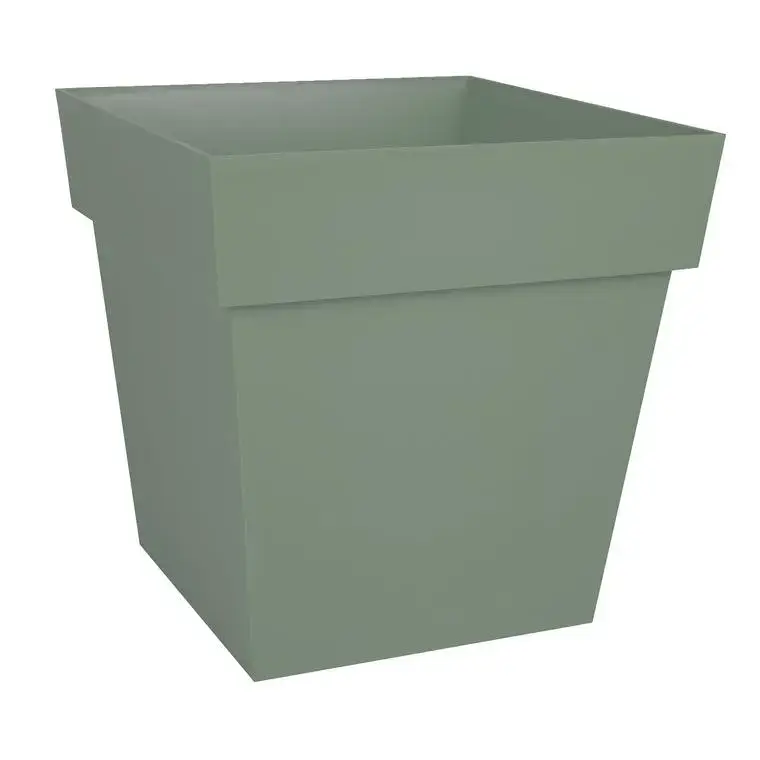 Pot carré vert laurier Eda Toscane – 39 x 39 x 39 cm Promotion Saisonnière
