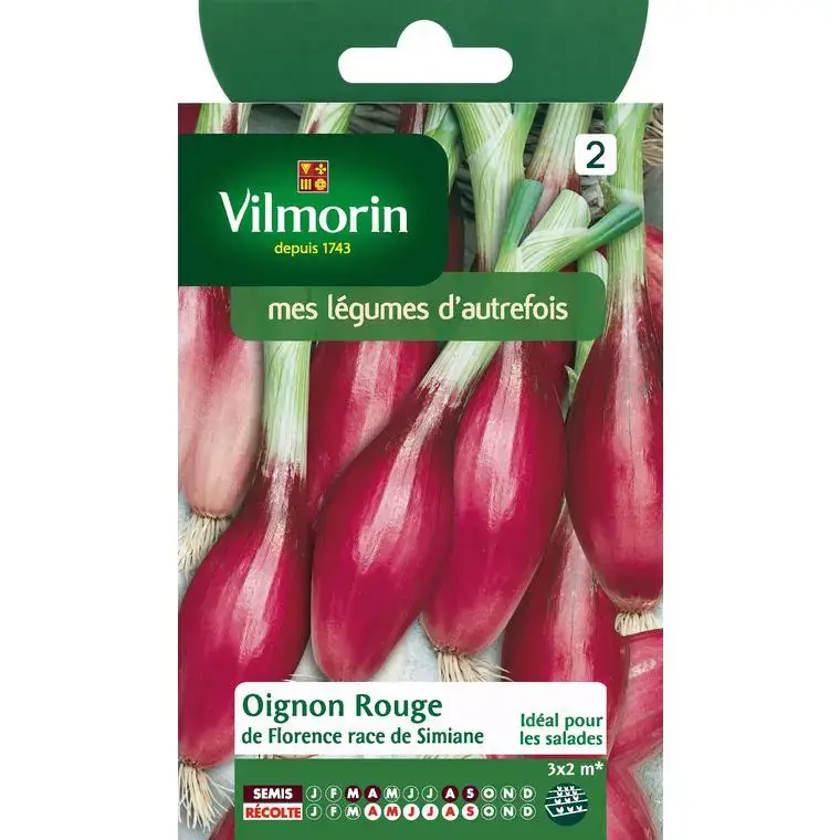 Graines d&rsquo;oignon rouge de Florence race de simiane Vilmorin – graines à semer Marque