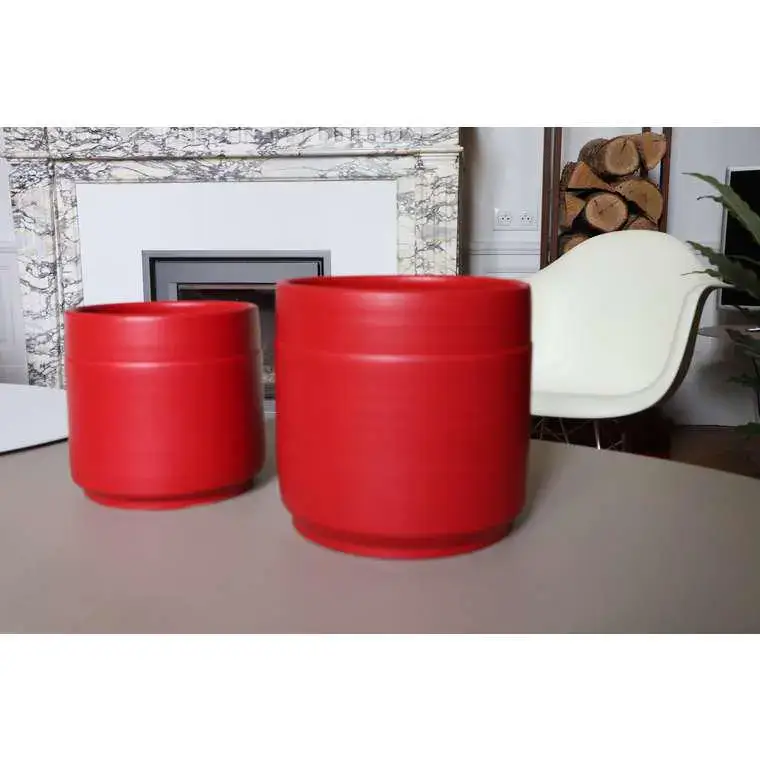 Meilleure Vente Pot coloris rouge en terre émaillée Eveil – Ø 21 cm