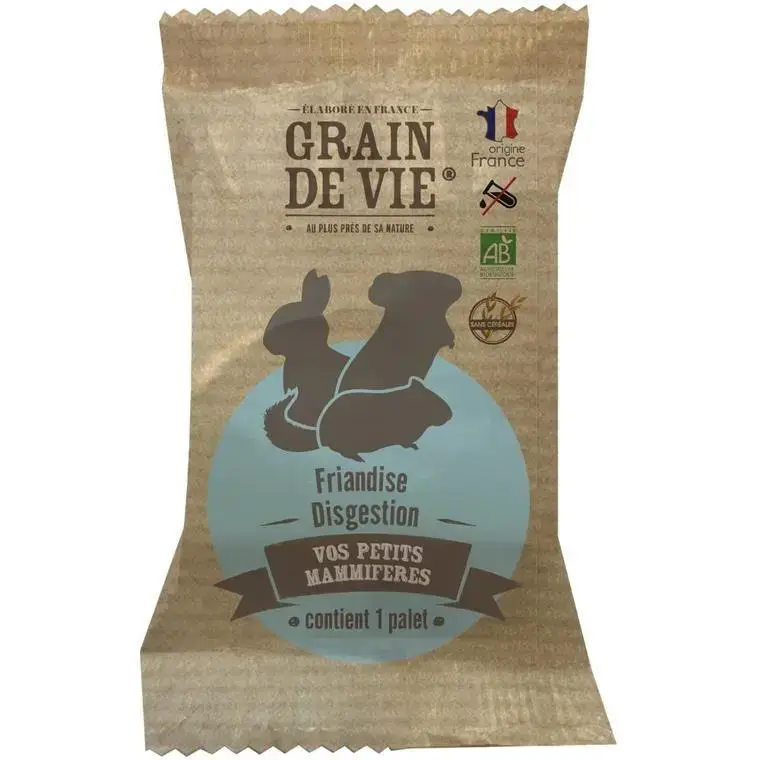 Palet bio digestion pour petits mammifères Grain de vie – 60 g Réduction