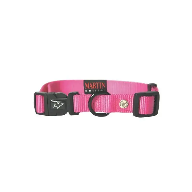 Collier chien réglable 16mm / 30-45cm rose Bon Plan