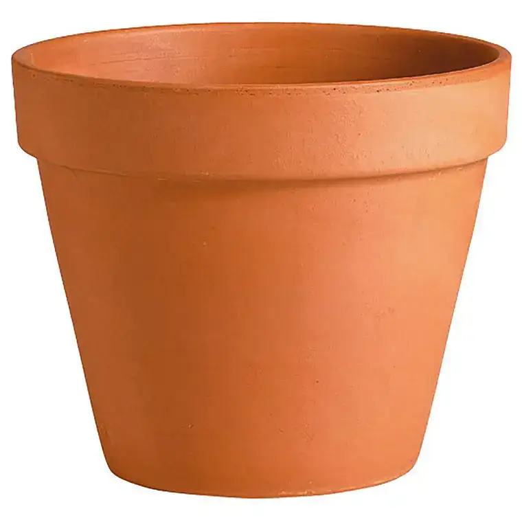 Vase brut rouge en terre cuite D.13 x H11,5 Commander Maintenant