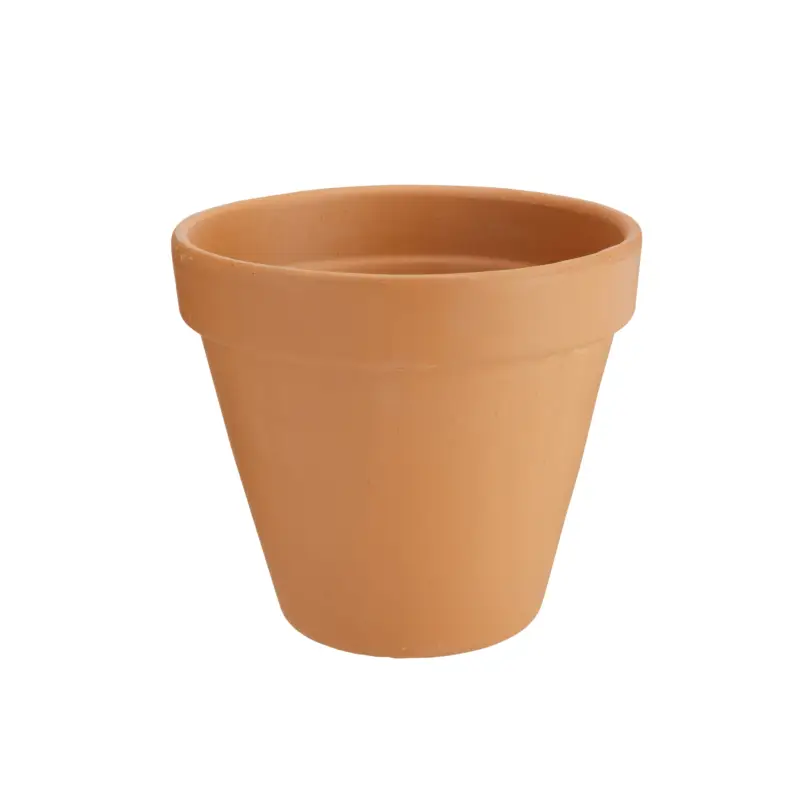 Vase brut rouge en terre cuite D.19 x H17,3 Promotion