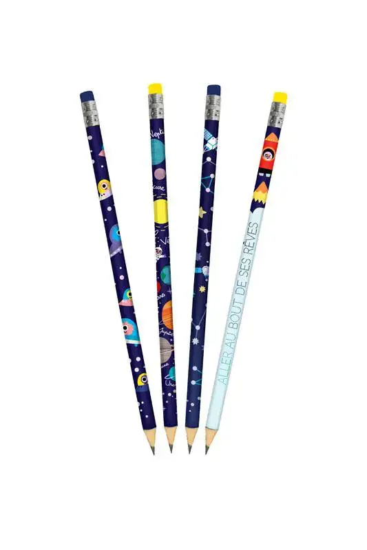Petit Prix Set de 4 crayons cosmos Cartesdart