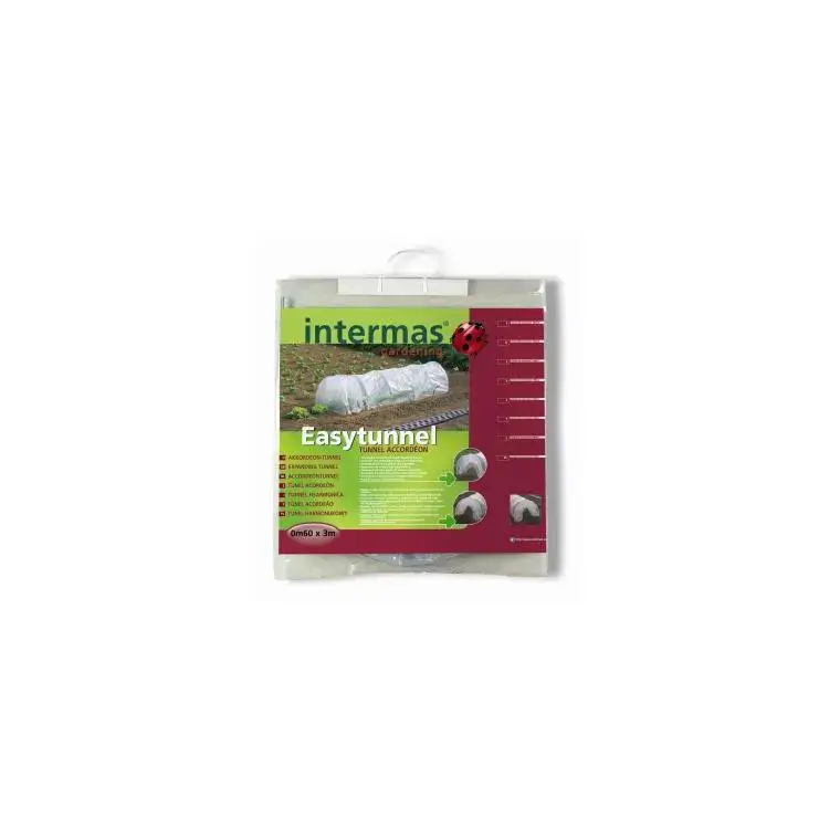 Tunnel accordéon coloris transparent 0,60×0,45×3 m Prix Promo