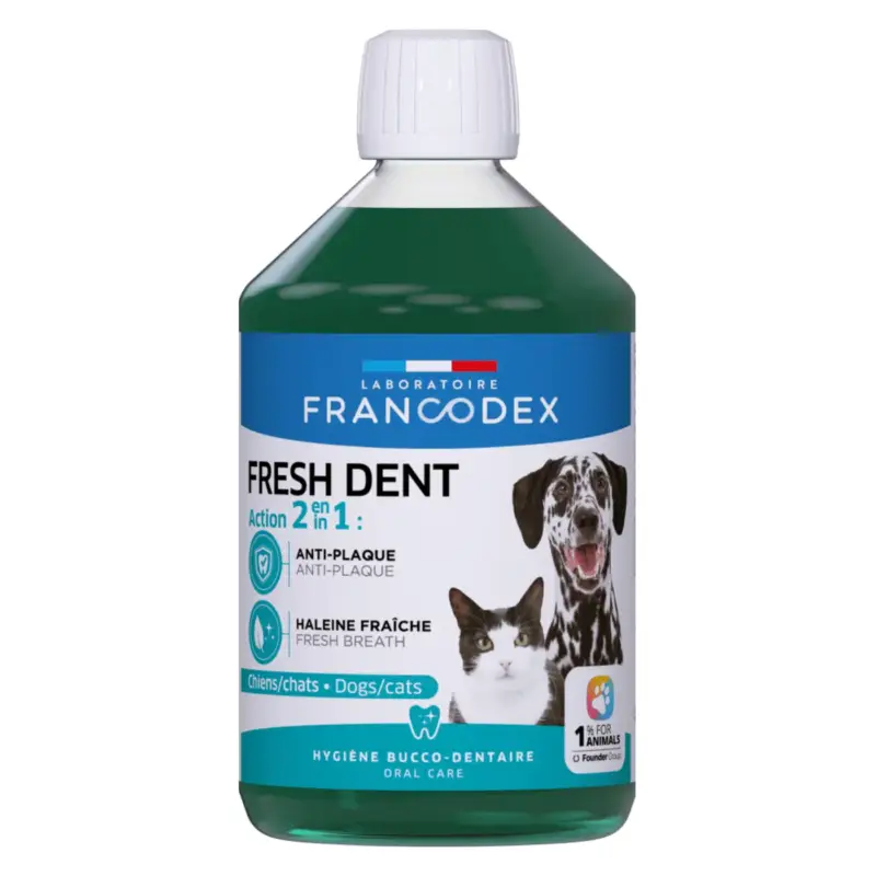Populaire Solution dentaire rafraîchissante pour chien et chat Fresh Dent Francodex – 500 mL