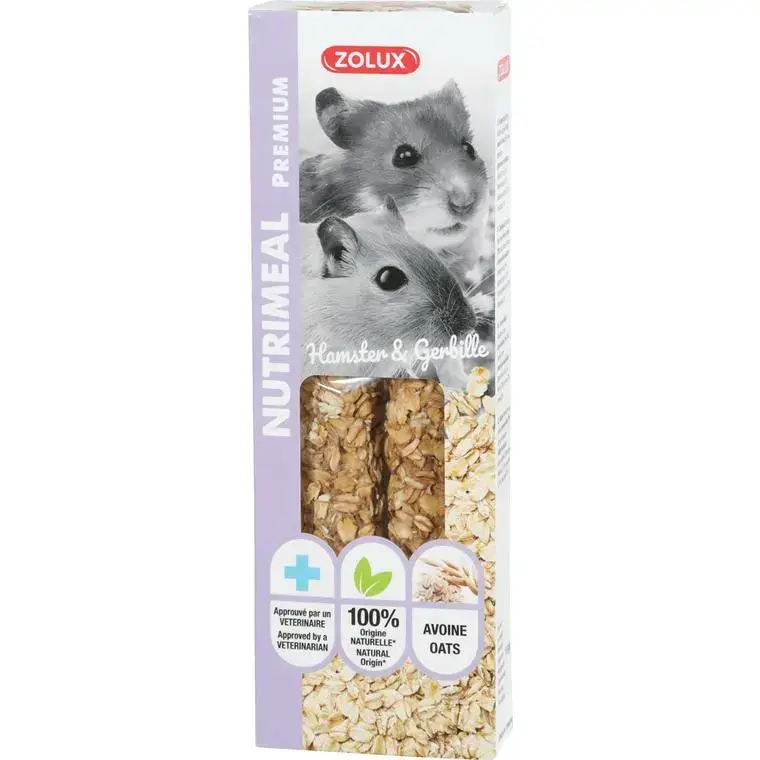 Commander Maintenant Sticks à l’avoine pour hamster et gerbilles Zolux Nutrimeal – 110 g