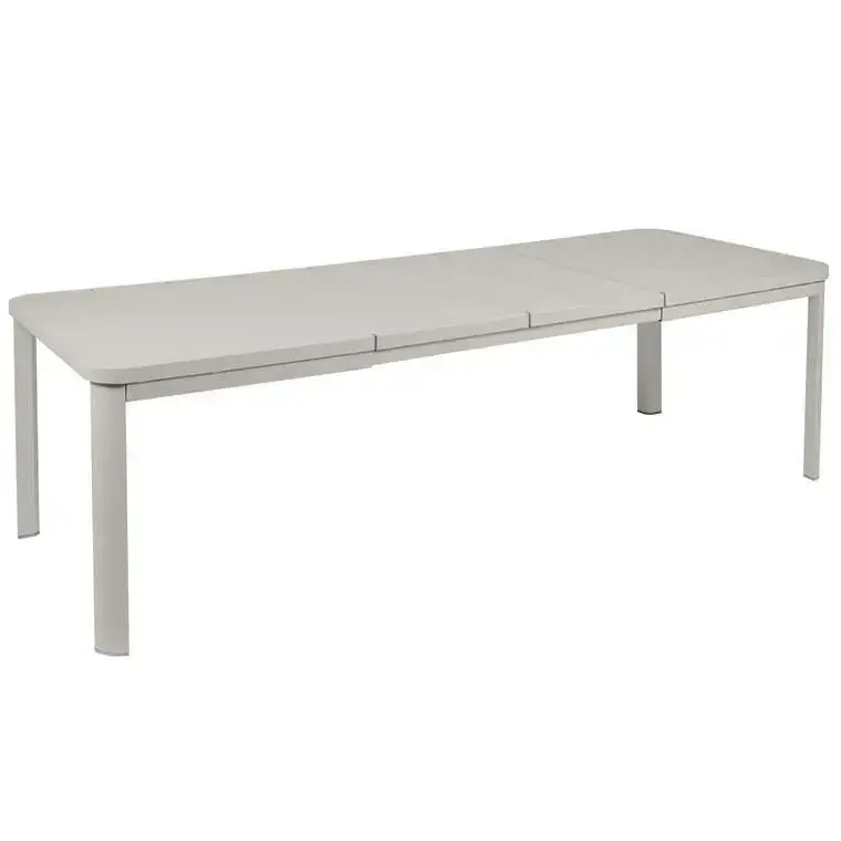 Table avec rallonges coloris gris en acier Oléron Fermob – 82 x 82 x 74 cm Commande En Gros