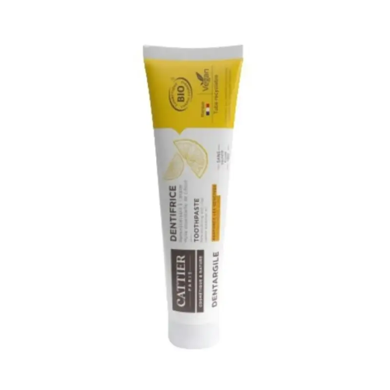 Paiement Sécurisé Dentargile citron sans étui Cattier – 75 ml