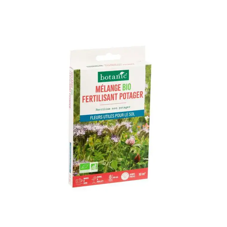 Vente Flash Mélange de graines fertilisant pour potager bio botanic® – graines à semer (10 m²)