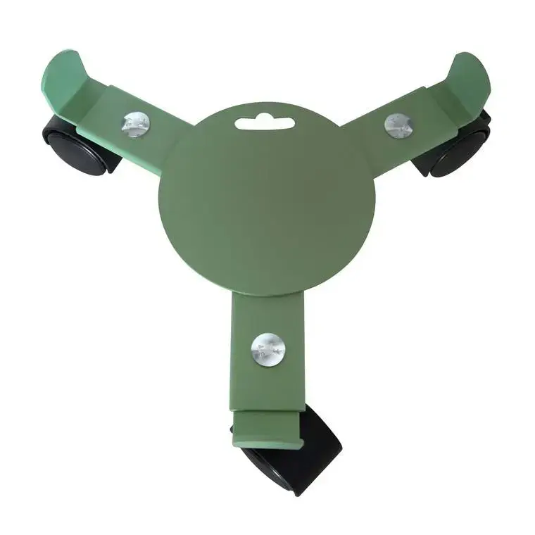 Produit De Marque Support de pot à 3 roulettes extensible en acier vert pâle Louis Moulin – 27/37 cm