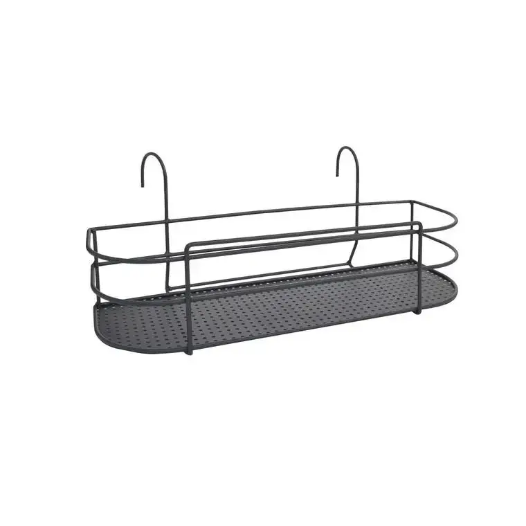 Offre Spéciale Support de plantes pour balcon et fenêtre en acier anthracite Louis Moulin – 60 x 24,5 cm