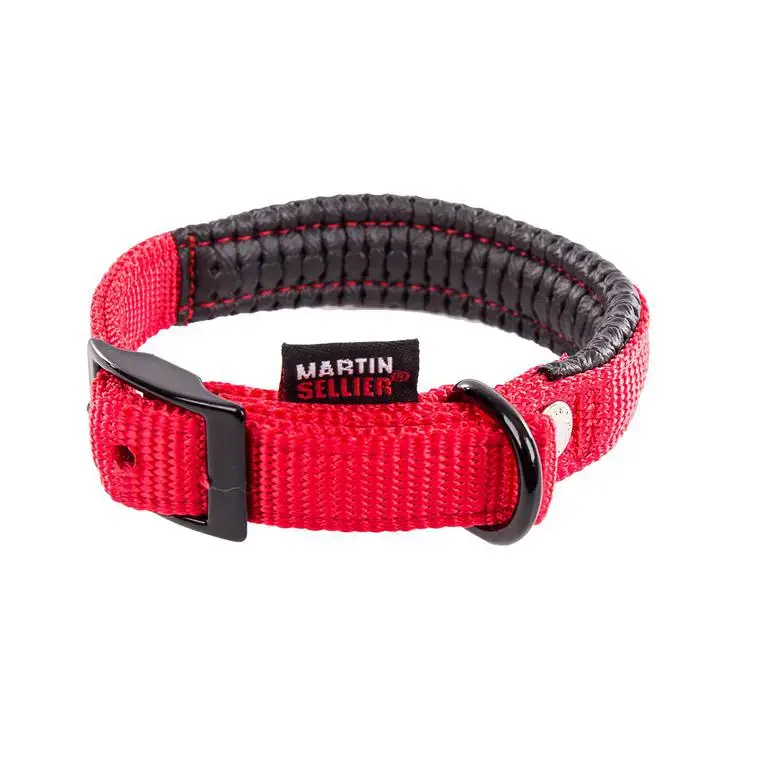 Collier droit Confort pour chien coloris rouge – 1,6×35 cm Populaire