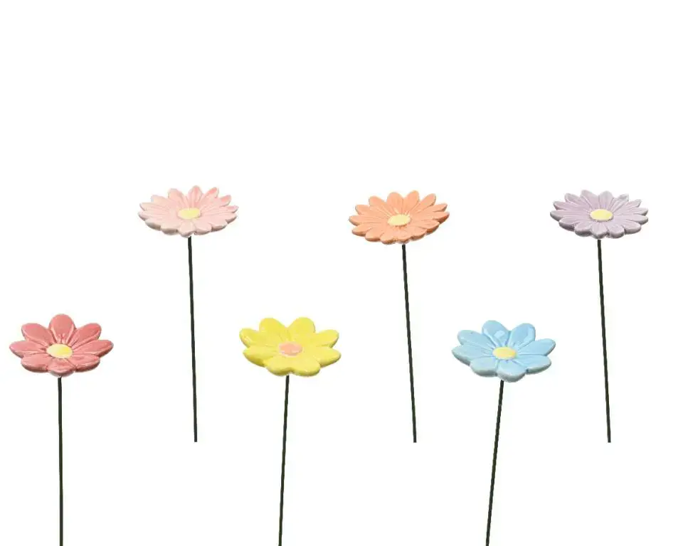 Pique fleurs coloris multicolore en porcelaine – 6 x 6 x 27 cm Prix Promo