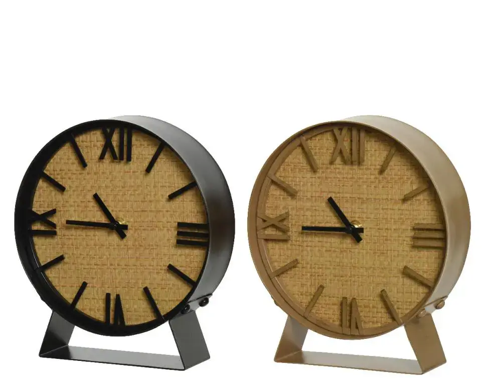Meilleure Vente Horloge à poser coloris marron en métal – Ø 15 cm