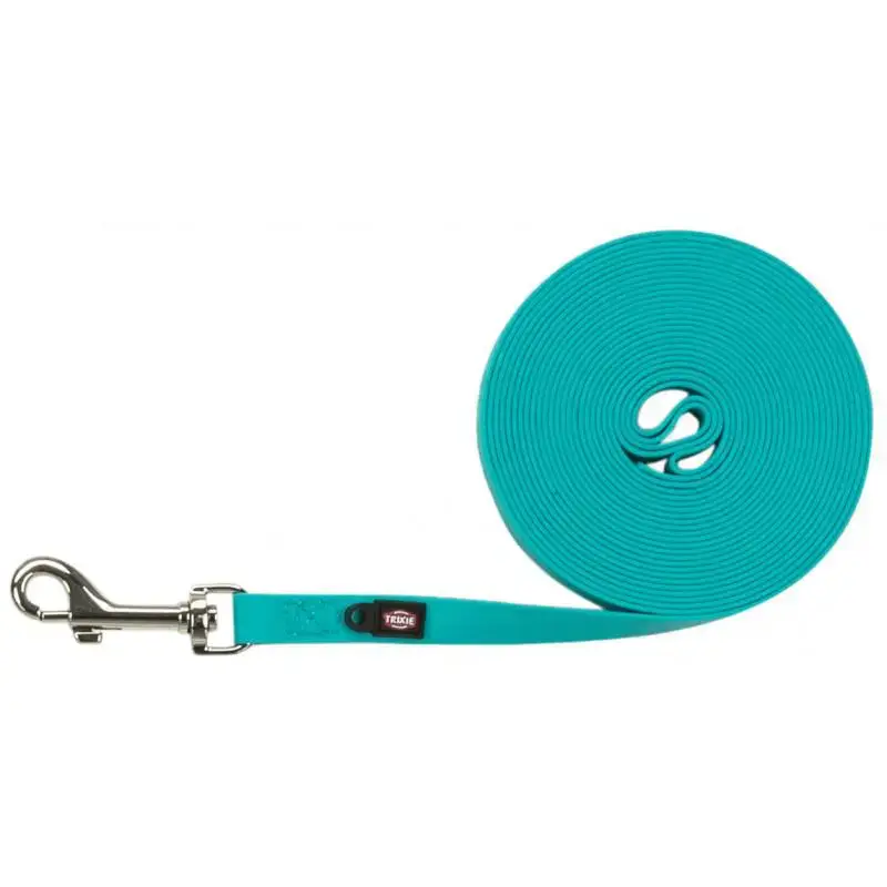 Vente Directe Laisse à pister pour chien coloris bleu océan Trixie Easy Life Taille M/L 17 mm – 5 mètres