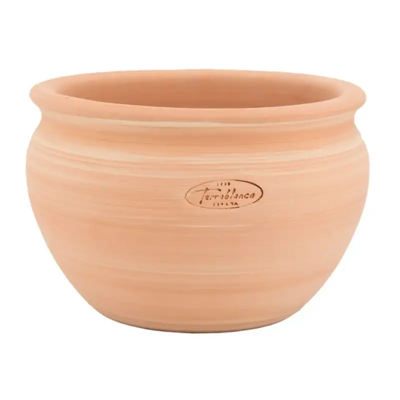 Bon Marché Pot boule en terre cuite claire Terrablanca – Ø 28 x H 20 cm