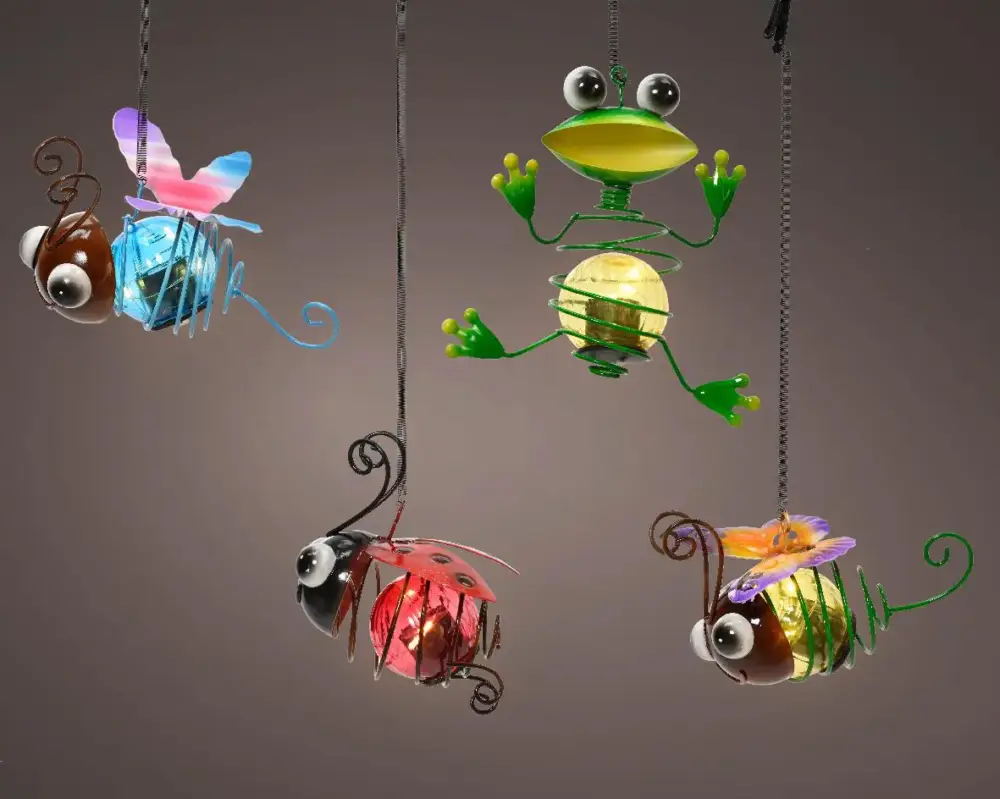 Lampe suspendue à micro LED multicolore petit animal du jardin – 11 x 6 x 11,5 cm Populaire
