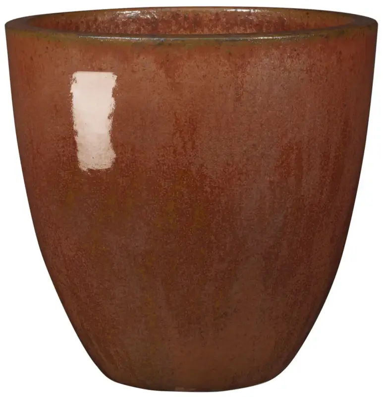 Prix Choc Vase en terre cuite émaillée rouge Deroma Tonkin Koï 25 L – Ø 40 x H 36 cm