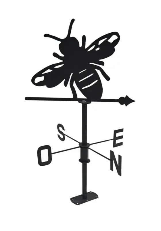 Girouette abeille en acier anthracite Louis Moulin – 45 x 74 cm Retour Gratuit