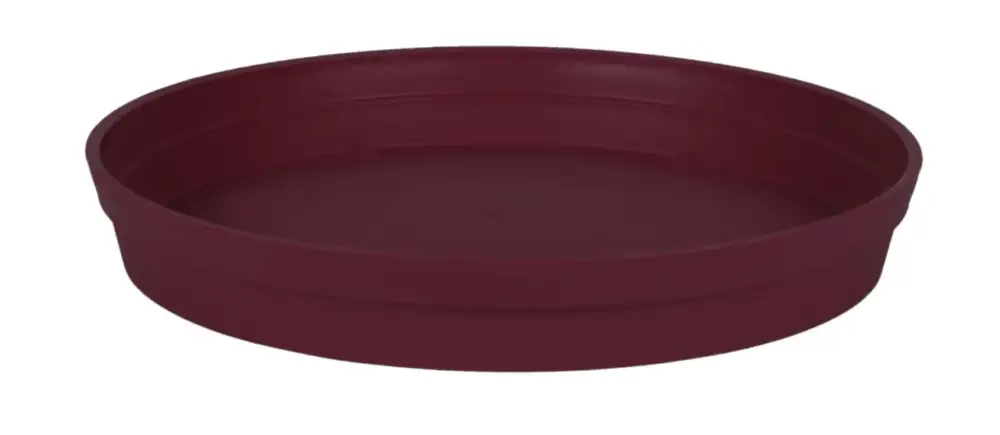 Soucoupe ronde en plastique rouge Bourgogne Eda Toscane – Ø 34,5 cm Populaire