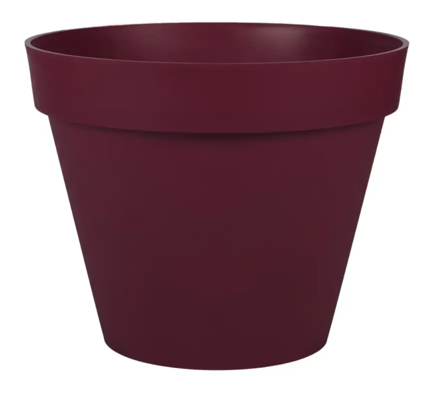 Pot rond en plastique rouge Bourgogne Eda Toscane 23 L – Ø 40 x H 32 cm Prix Cassé