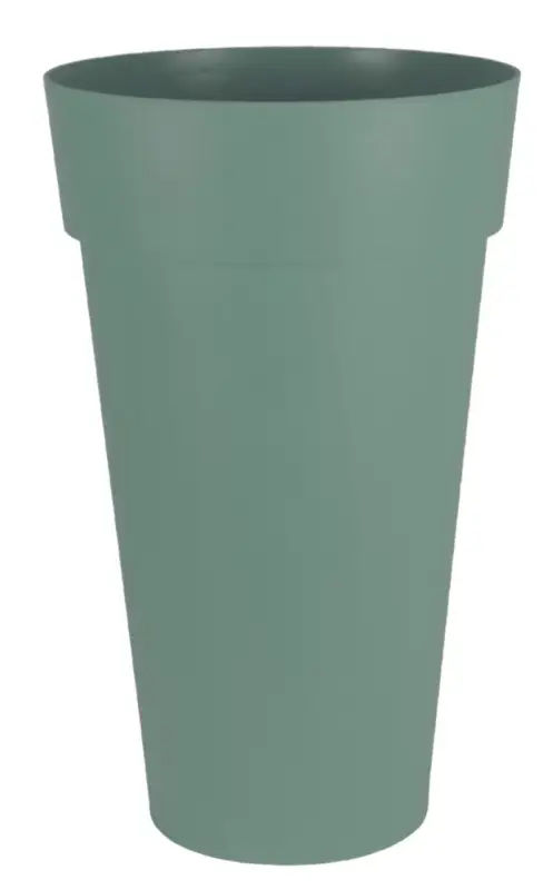 Commande En Gros Pot rond haut en polypropylène vert laurier Eda Toscane 90 L – Ø 48 x H 80 cm