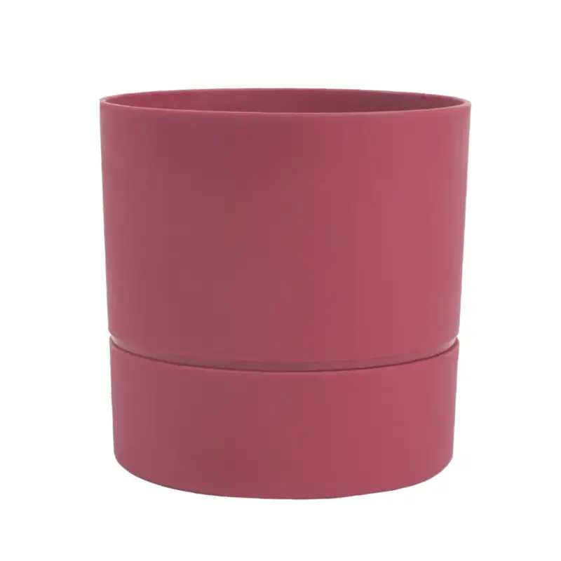 Pot rond à réserve d’eau en polypropylène rose Terra Eda Aquaduo – Ø 28,5 x H 28,5 cm Retour Gratuit
