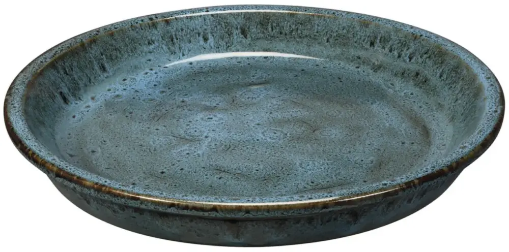 Soucoupe en terre cuite émaillée bleu vert Deroma Lagos – Ø 22 cm Petit Prix