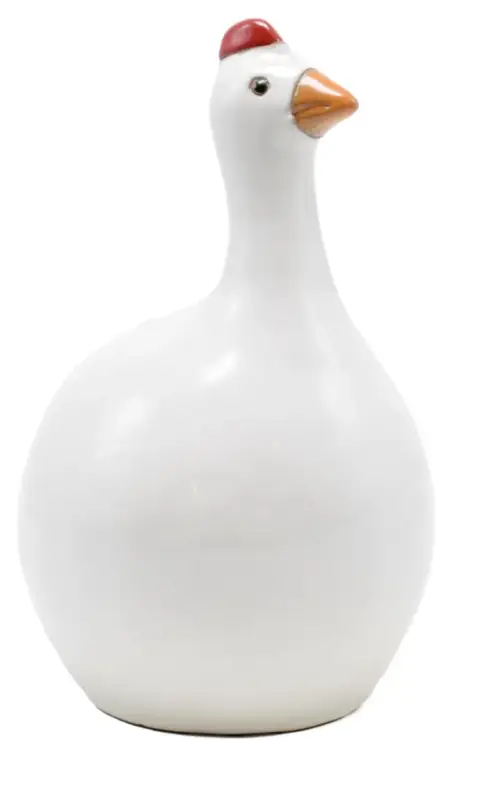 Populaire Figurine poule coloris blanc en céramique – 15,5 x 15,5 cm