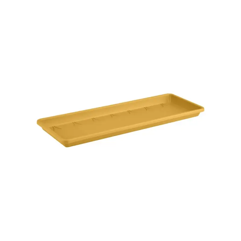 Expédié Aujourd&rsquo;hui Soucoupe de balconnière en plastique jaune miel Elho Barcelona – 50 cm