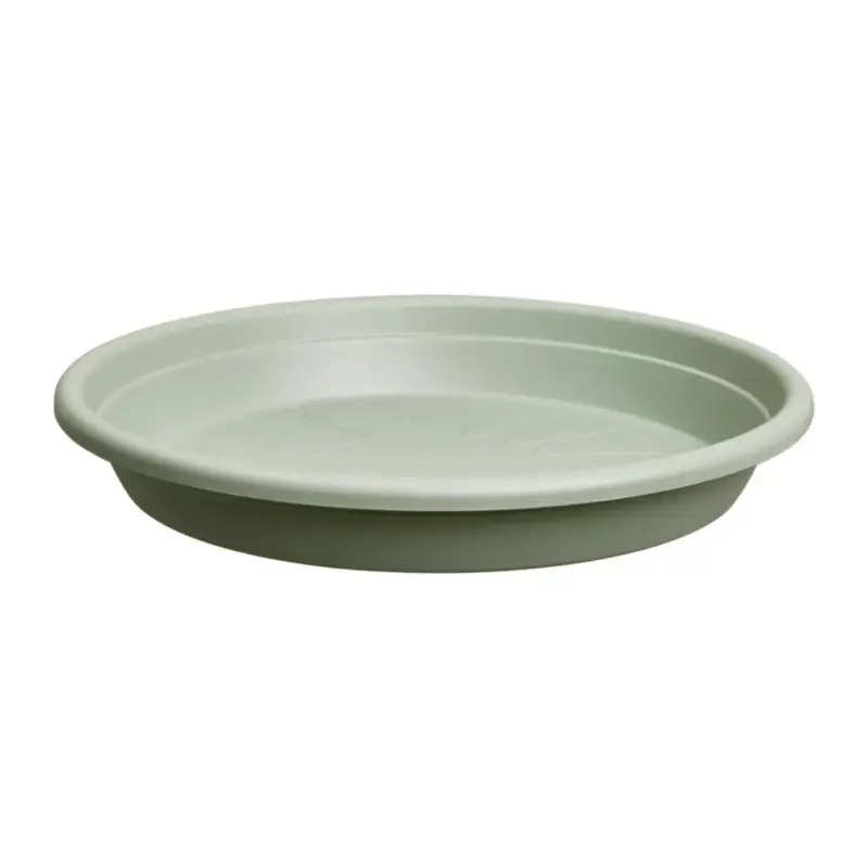 Acheter En Ligne Soucoupe universelle ronde en plastique vert thym Elho – Ø 25 cm