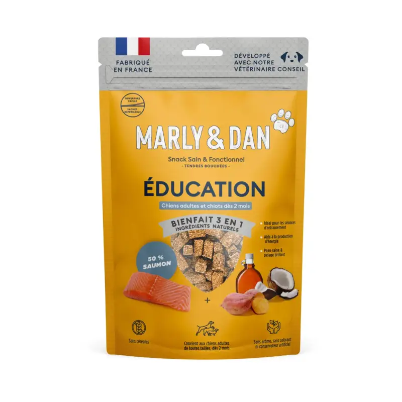 Satisfait Ou Remboursé Friandises pour chien tendres bouchées éducation Marly & Dan – 100 g