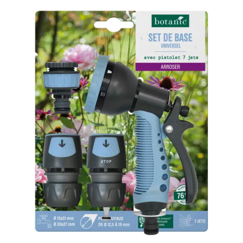 Solde Set de base universelle botanic® avec pistolet 7 jets