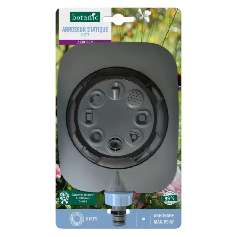 Arroseur statique 8 jets botanic® – Surface maximale d&rsquo;arrosage de 69 m² Populaire
