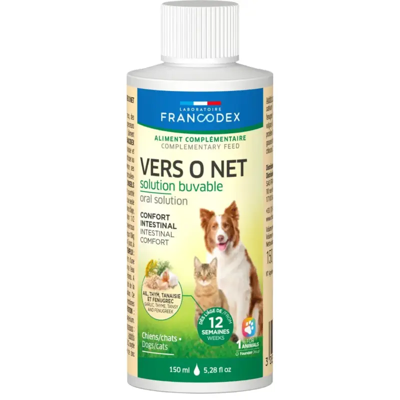 Aliment complémentaire pour chien et chat Francodex Vers O Net – 150 ml Bon Marché