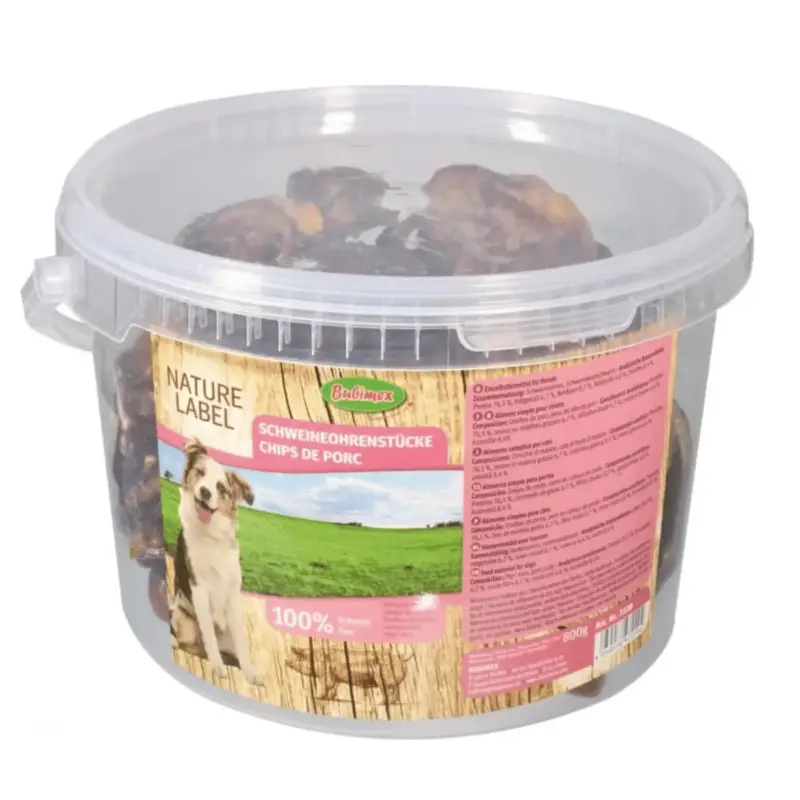 Populaire Friandise pour chien chips de porc en seau en vrac Bubimex