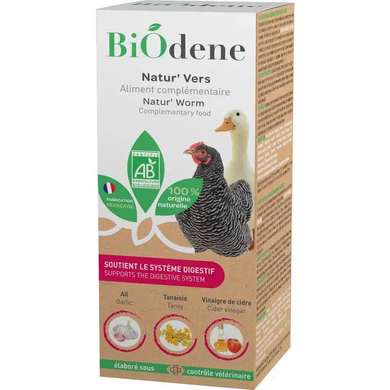 Meilleure Vente Aliment complémentaire bio pour volaille Biodene Natur&rsquo;Vers – 250 ml