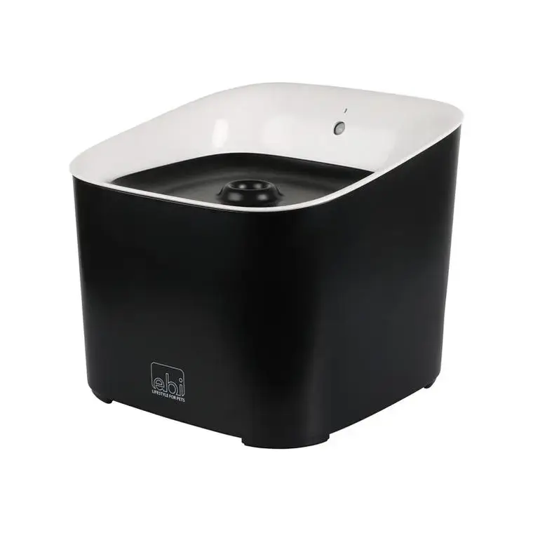 Acheter En Ligne Fontaine à eau pour chat coloris noir et blanc en plastique Manoa – 3 L