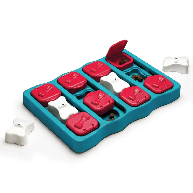 Jeu d&rsquo;intelligence pour chien coloris multicolore Nina Ottosson Treat Brick niveau 2 Meilleure Vente
