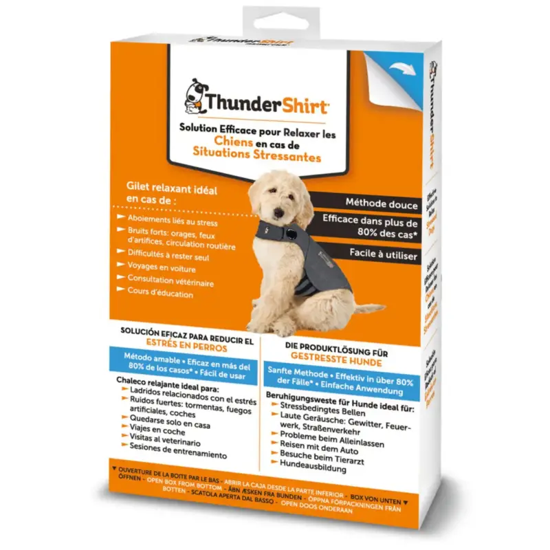 Gilet relaxant pour chien coloris gris ThunderShirt – Taille M Commander Maintenant