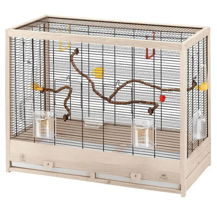 Cage pour oiseau avec armature en bois certifié FSC® Ferplast Giuletta 6 – 81 x 41 x h 64 cm Solde