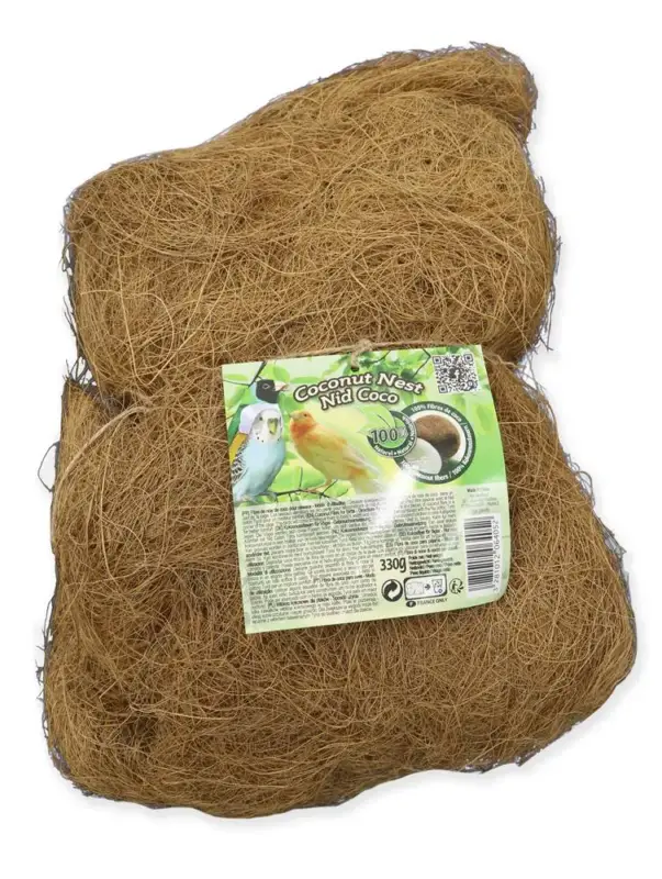 Ballotin pour oiseaux exotiques en fibre de coco coloris marron Tyrol – 330 g Prix Promo