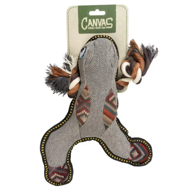 Jouet pour chien peluche grenouille coloris gris Canvas – 30 x 27 cm Acheter En Ligne