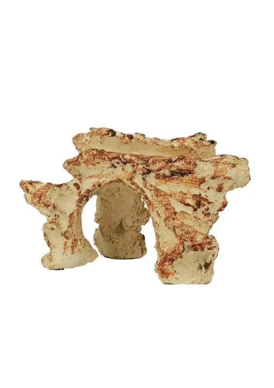 Décor pour aquarium céramique naturelle coloris beige 3 trous Tyrol Acheter Direct