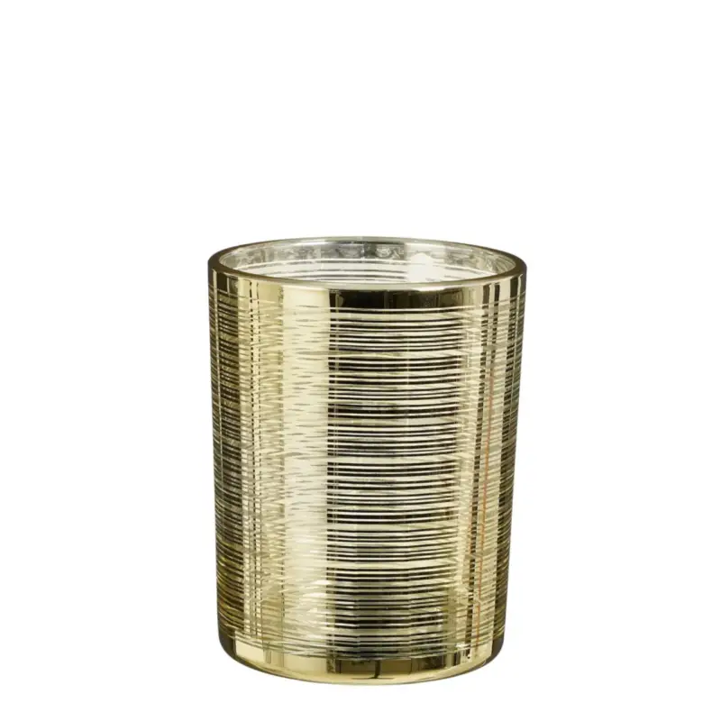 Meilleur Choix Porte bougie coloris or en verre – 12,5 cm