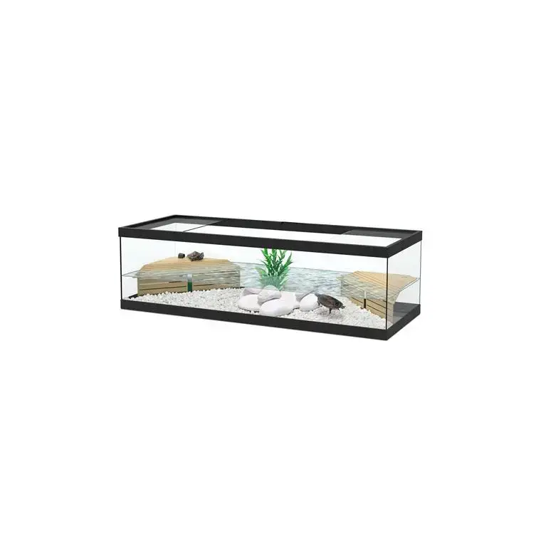 Terrarium noir avec 2 plateformes et pompe TC500 Aquatlantis Tortum 100 Livraison Express