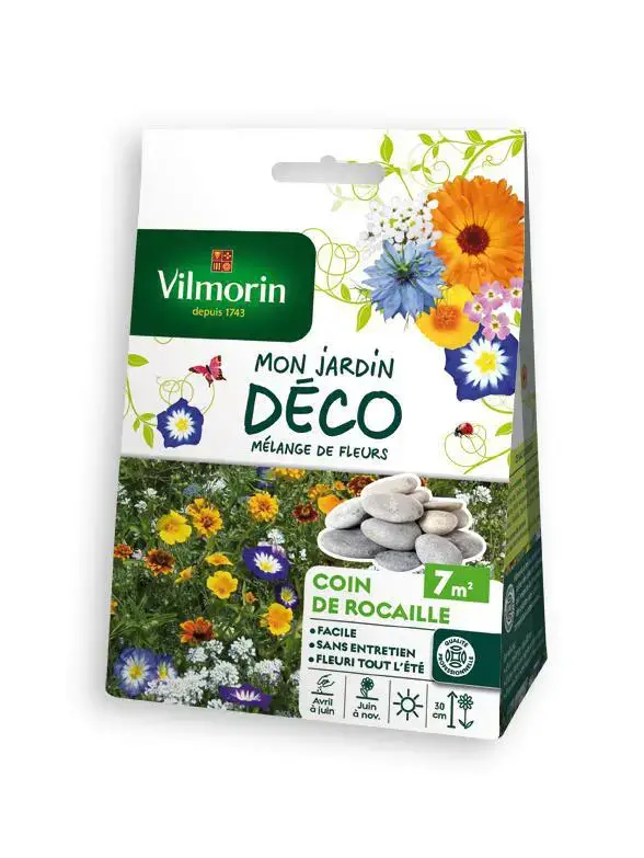Mélange de fleurs Coin de rocaille Vilmorin – graines à semer 7 m² de surface Affaire À Saisir