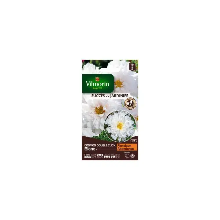 Graines de Cosmos double click blanc Vilmorin – graines à semer Achetez Aujourd&rsquo;hui